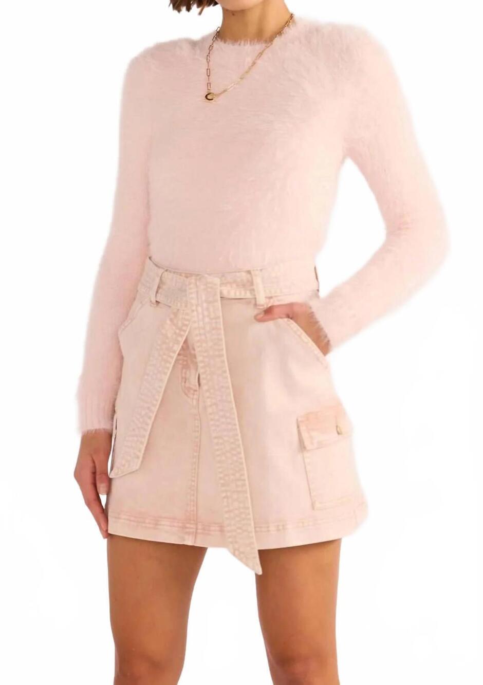 NEW MINKPINK cloud sweater in blush
